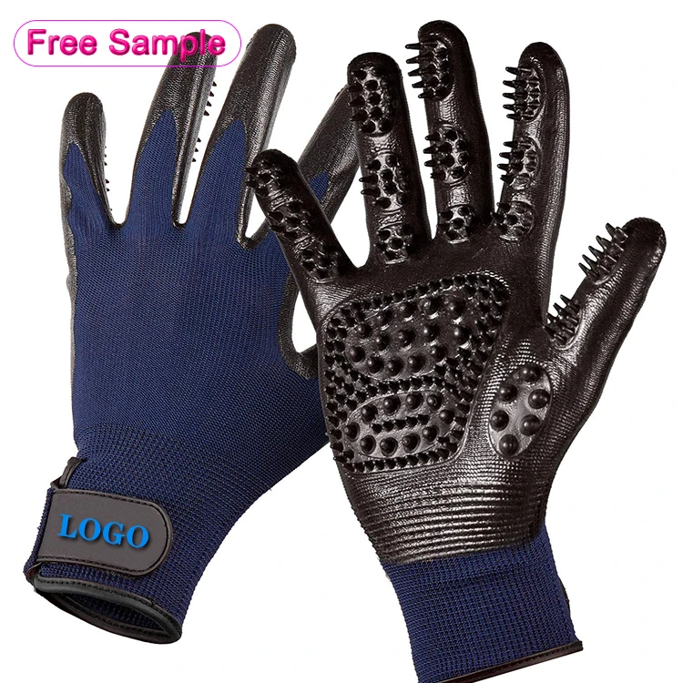 Custom Deshedding Gloves Hand Combing Kit Washing Pet Gog Cat Grooming Glove