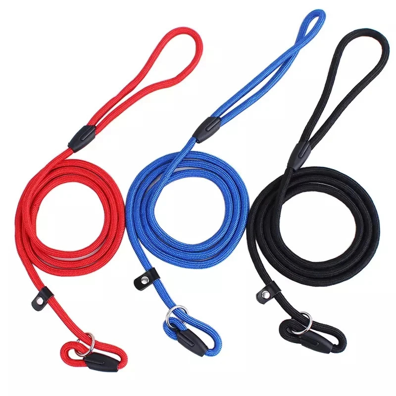 Double hand traffic safe PP Adjustable Loop Slip Pet Dog Leash Stable Rope Lead
