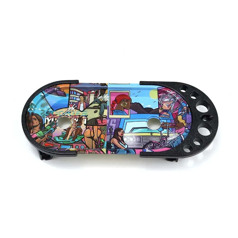 Foldable  9 in 1 Mini Rolling Tray Console Kit Set Metal Tray Pre Stand Roll Cone Filler Cigarette Metal Tray Plastic Tube Sets