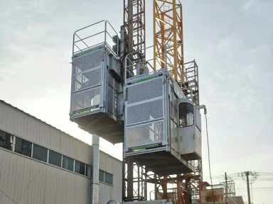 Scc200 Double Cage Construction Hoist Building Elevator Elevator With ...