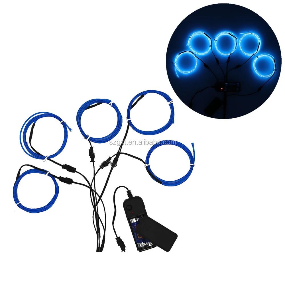 El Wire Neon Light With Battery Pack For Diy Halloween Christmas