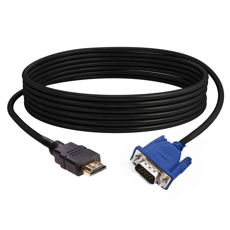 Compatible con Hdmi a Vga Converter Cable de audio D-sub Cable adaptador de  video macho Cable de plomo para HDTV Monitor de computadora para PC  portátil TV
