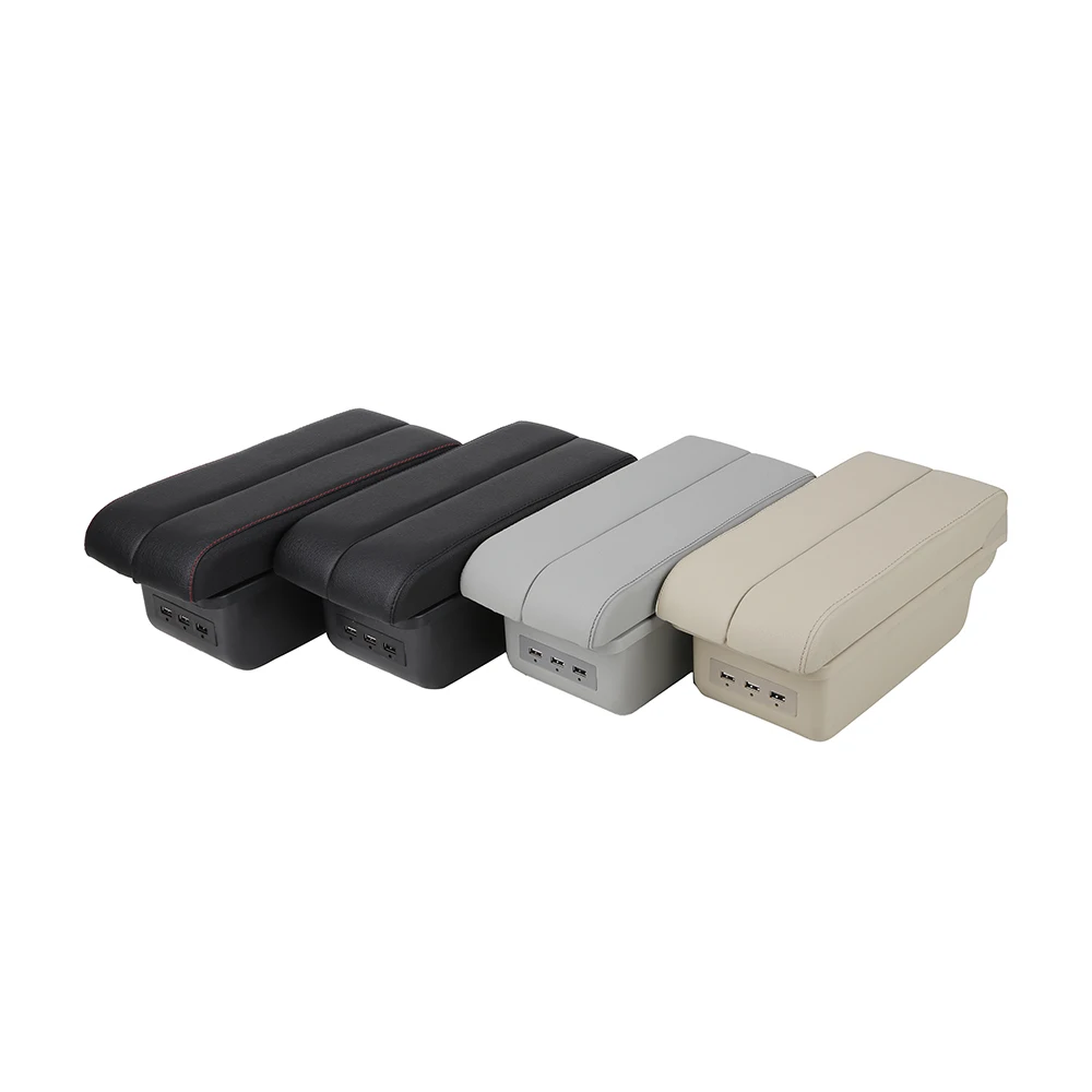 product auto 3 usb armrest box car central storage cup holder ashtray  accessories refit-8
