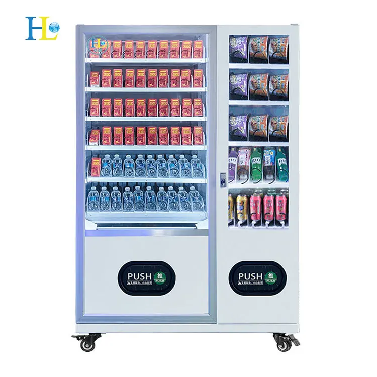Newest Design Snack and Beverages Vending Machine Qr Code Vending Machines Refrigeration Vending Machine With Mdb Interface