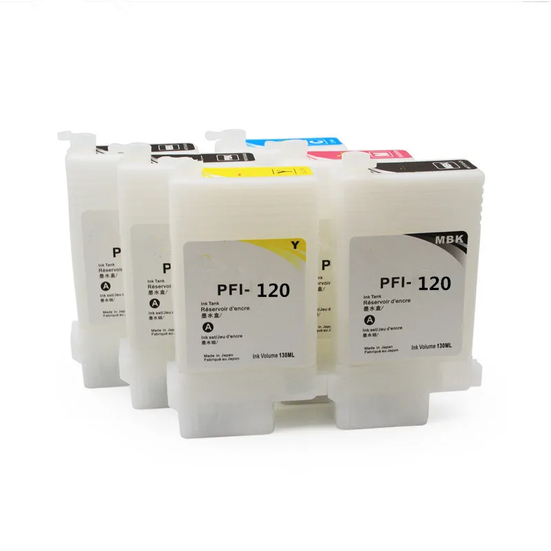 Ocbestjet 6 Colors 130ml/pc For Canon Pfi 120 Pfi120 Refillable Ink  Cartridge With Chip For Canon Tm-200 205 300 305 Printer - Buy Pfi120  Refillable Ink Cartridge Product on Alibaba.com