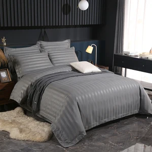Custom 200Tc-1000Tc 5 Star Hotel Wholesale Hotel Sheets Bedding Set Cotton Grey