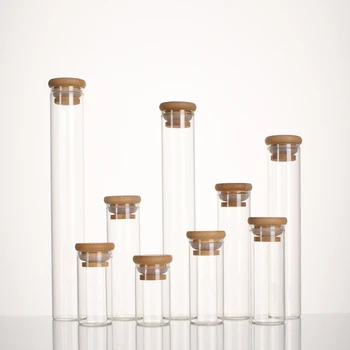 Ru Star Best Selling 30mm Diameter Straight Mouth Empty Medical Glass Test Tube Borosilicate Glass With Bamboo Lid
