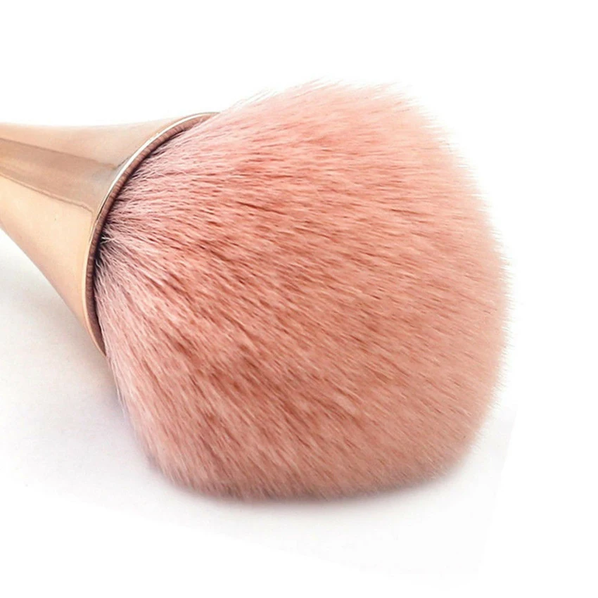 China Vendor Large Professional Flower Shape Soft Hair Powder Face Rose Blush Brush