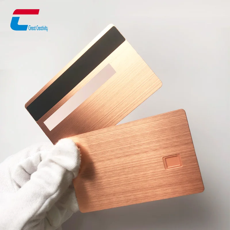 Custom Blank EMV Chip Slot Metal Credit Cards Stainless Steel Metal Credit Magnetic Stripe Card