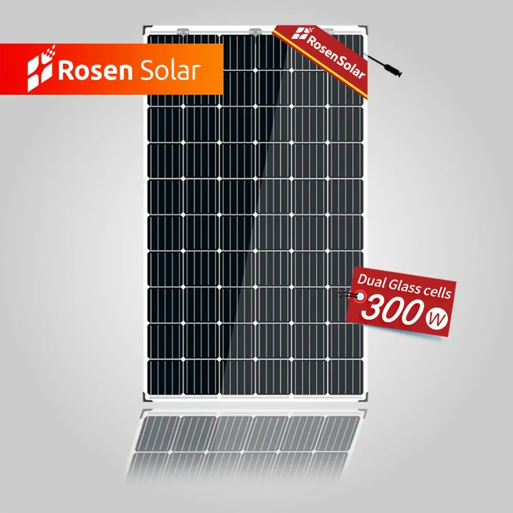 Rosen Solar Dual Glass Mono 60cells 300W Solar Panel