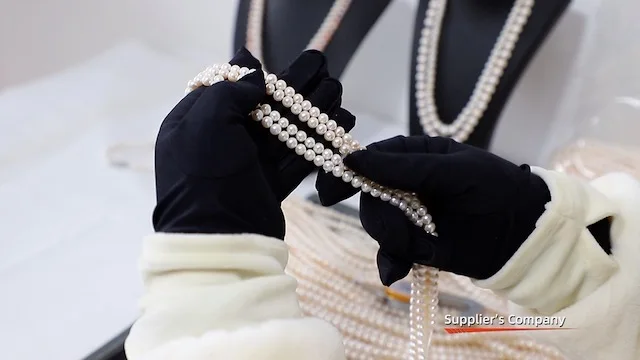 6-7mm White Freshwater Akoya Pearl Rice Loose Beads | 14" Strand, Baroque Shape