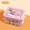 Pink Three Layer Sewing Kit  30 Piece Set