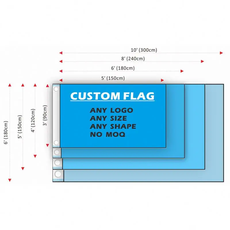 Your Own Design Digital Silk Screen Print Sublimation Printed Custom Flags and Banners 3X5 Customized Flag