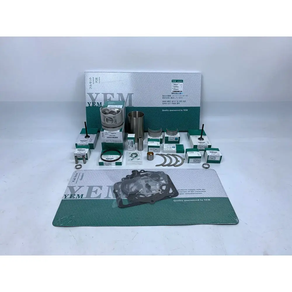 OC60 Rebuild Kit With Valves Engine Bearings Cylinder Liner Full Gasket Kit for Bobcat Trench Compactor for Kubota Engine