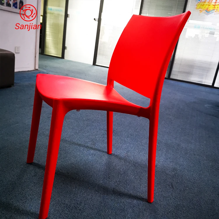 Современные уличные недорогие разноцветные пластиковые стулья Sanjian для дома, столовой, ресторана, кафе, оптом