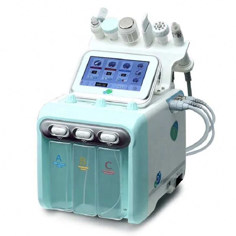 High Quality 6 in 1 H2o2 Machine Hydrogen Oxygen Small Bubble Facial Machine for Japan