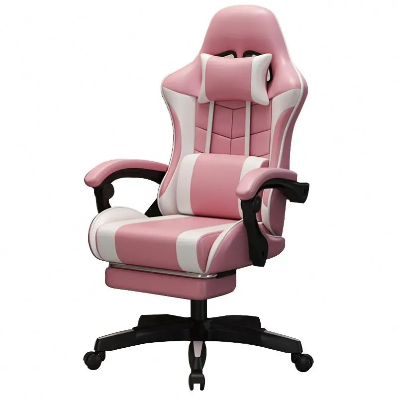 Modern   Leather Big Rotating Swivel Rolling Gaming Visitor Office Racing Chair With Soft Pad