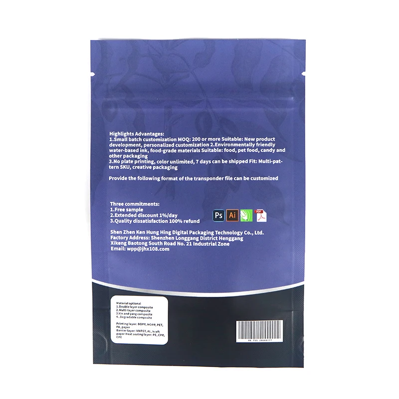 Digital Printed Matte Ziplock Bags Stand up Packaging Smell Proof Mylar Pouch Herbs and Spices Bag Zip Lock Bags of 5 10 KG
