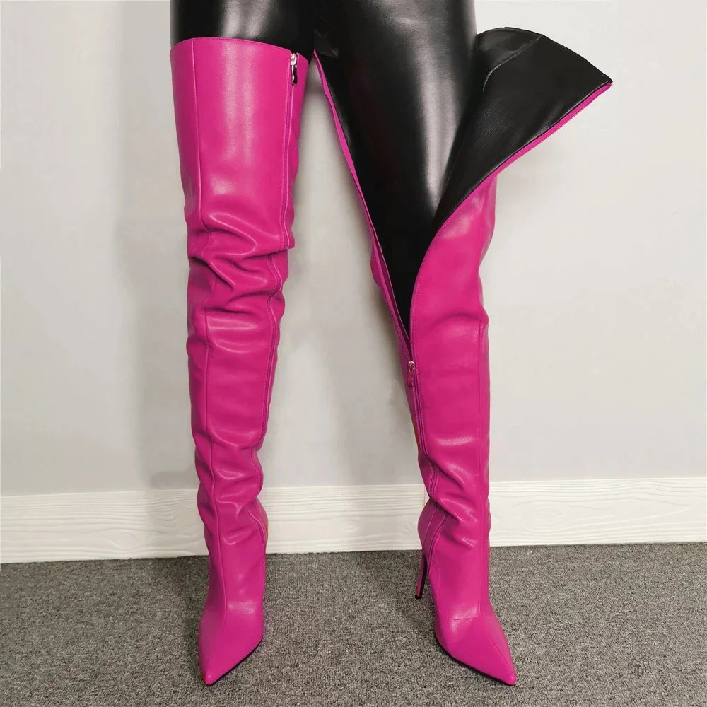 Botas Altas Hasta El Muslo Con Tacón De Aguja Para Mujer,Botines  Metalizados,Supersexys,Con Punta Estrecha,2021 - Buy Las Mujeres De Alta  Del Muslo Botas,Stiletto Tacones Altos Botas,Metálico Botas-zapatos Product  on Alibaba.com