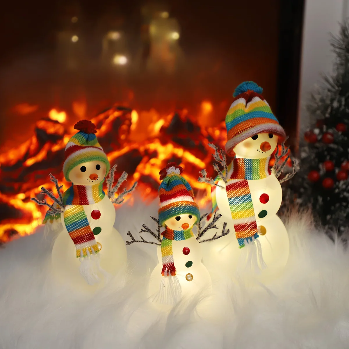 hot sale wholesale christmas glass figurines snowman led decoration jesus ornament suppliers