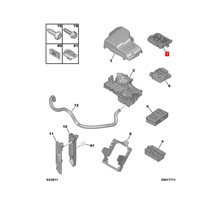Engine Fuse Box 9807028580 BSM-R02 R19 for Peugeot 3008 407 5008 Citroen C4 C6