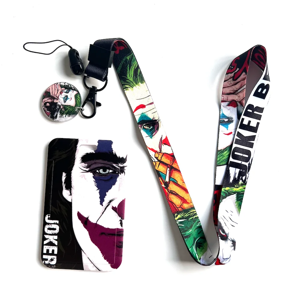 DNC Movie Character OEM Manufacture Custom logo Lanyard with Card Holder