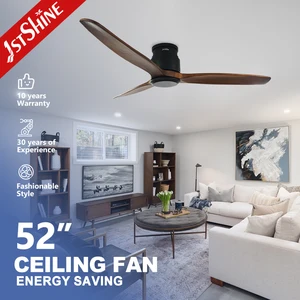 1stshine Ceiling Fan Contemporary Low Noise DC Motor Mute Operation Flush Mount Ceiling Fan Without Light