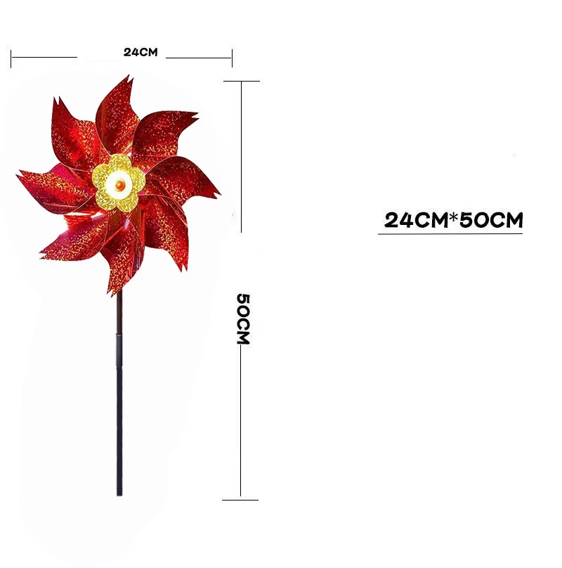 Dd2523 Colorful Wind Spinners Deterrent For Yard Garden Keep Scare