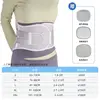 Soporte lumbar ancho gris con tres almohadillas.