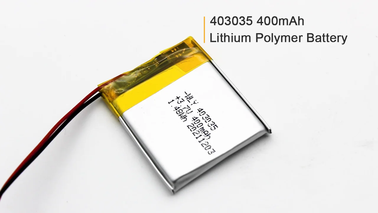 Wly403035 3.7v 400mah Rechargeable Lithium Ion Polymer Battery Size ...