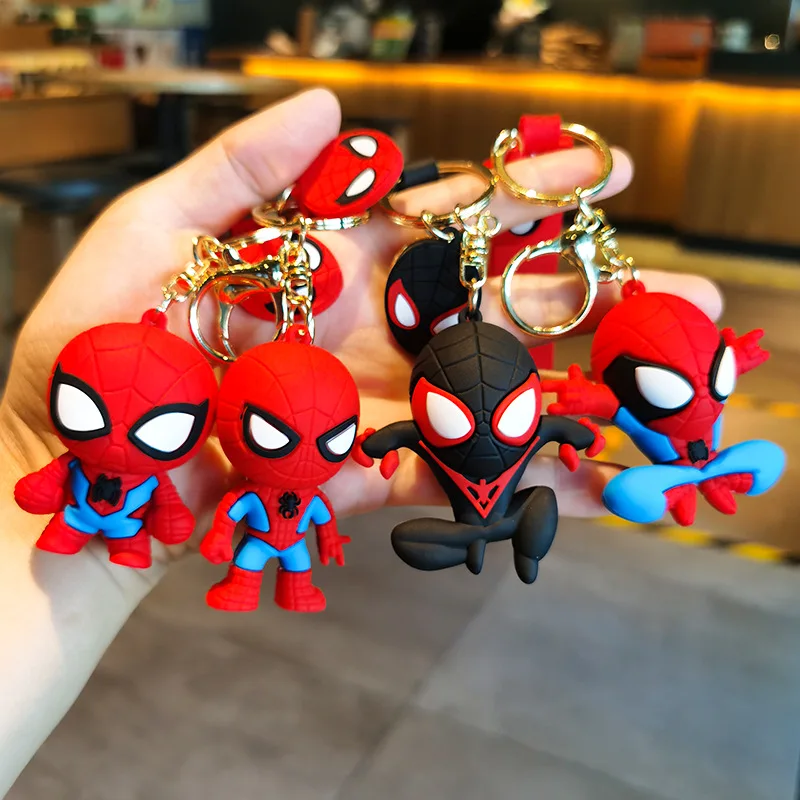 High Quality Car Widget 3d Cartoon Marvel Superhero Spider Man Key Chain  Pvc Rubber Key Ring With Wristband Handbag Decoration - Buy Metal Rubber  Keychains,High Quality Car Widget 3d Cartoon Anime Superhero