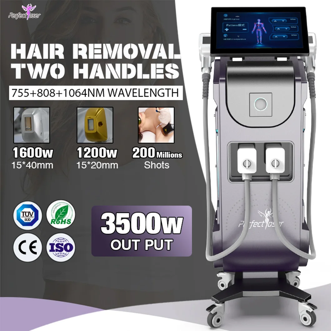 2023 Professional 810nm Ice Diode Laser Hair Removal 755mm 808mm 1064mm Diode Laser Machine