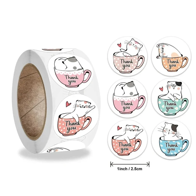 Custom self adhesive round packaging label sticker printing vinyl waterproof cosmetic round sealing sticker roll