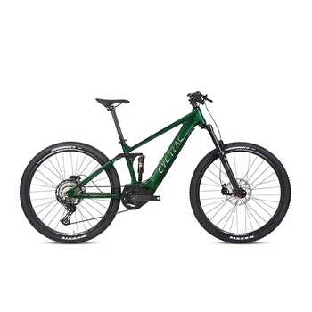 High Performance 48V 500W  Alu frame Mid drive Electric Mountain Bike Full Suspension