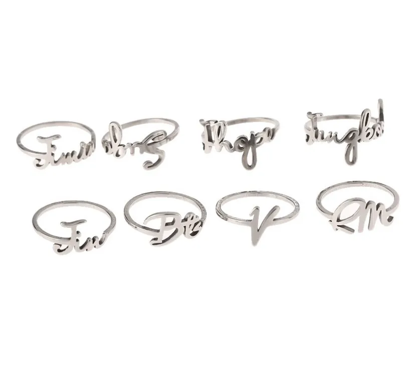 Wholesale Kpop Bangtan Boys Member Name Stainless Steel Alloy Metal Ring Buy Bangtan Boys Ring Bangtan Boys Silver Ring Bangtan Boys Engraved Silver Ring Product On Alibaba Com