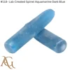 #118 - Spinelle Aquamarine Bleu Foncé Créée en Laboratoire