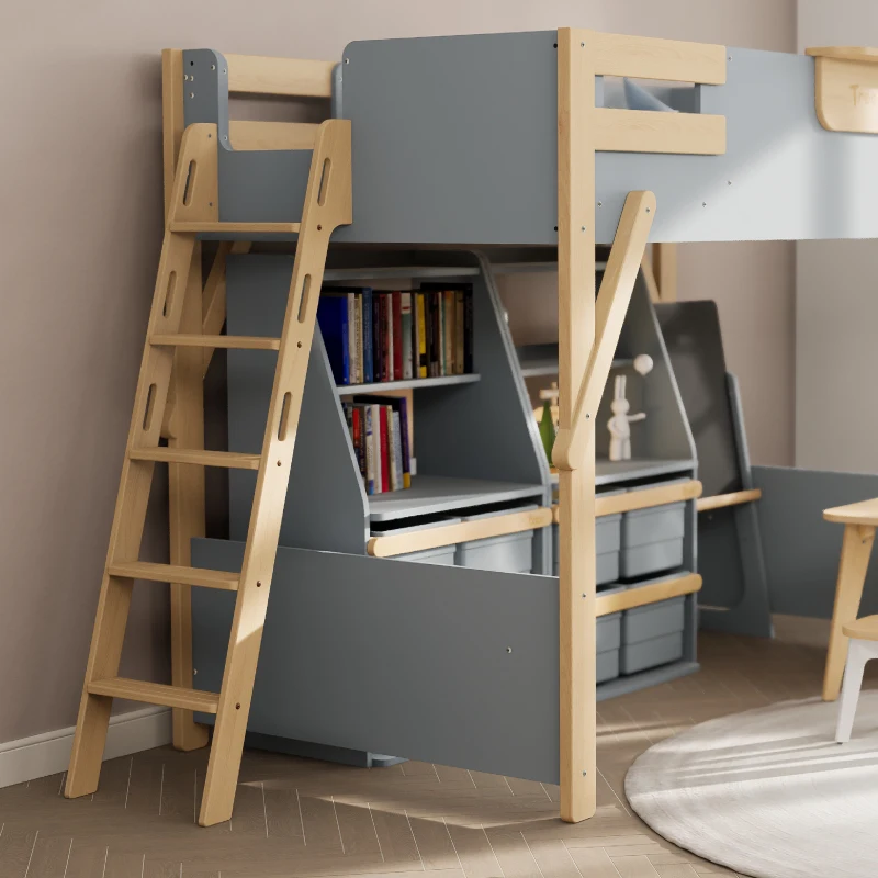 Multifunction Kids Treehouse Long Junior Double Loft Bed Furniture Set Children's Playhouse Design Kids Beds for Girls and Boys