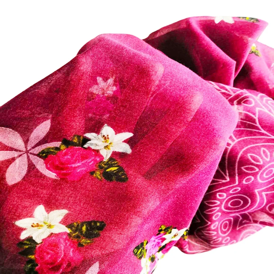 
 polyester voile fabric for printing tudung and square scarf  