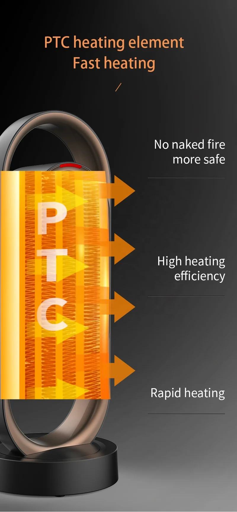 Электрические вентиляторные обогреватели ptc 2000 Вт, для использования зимой