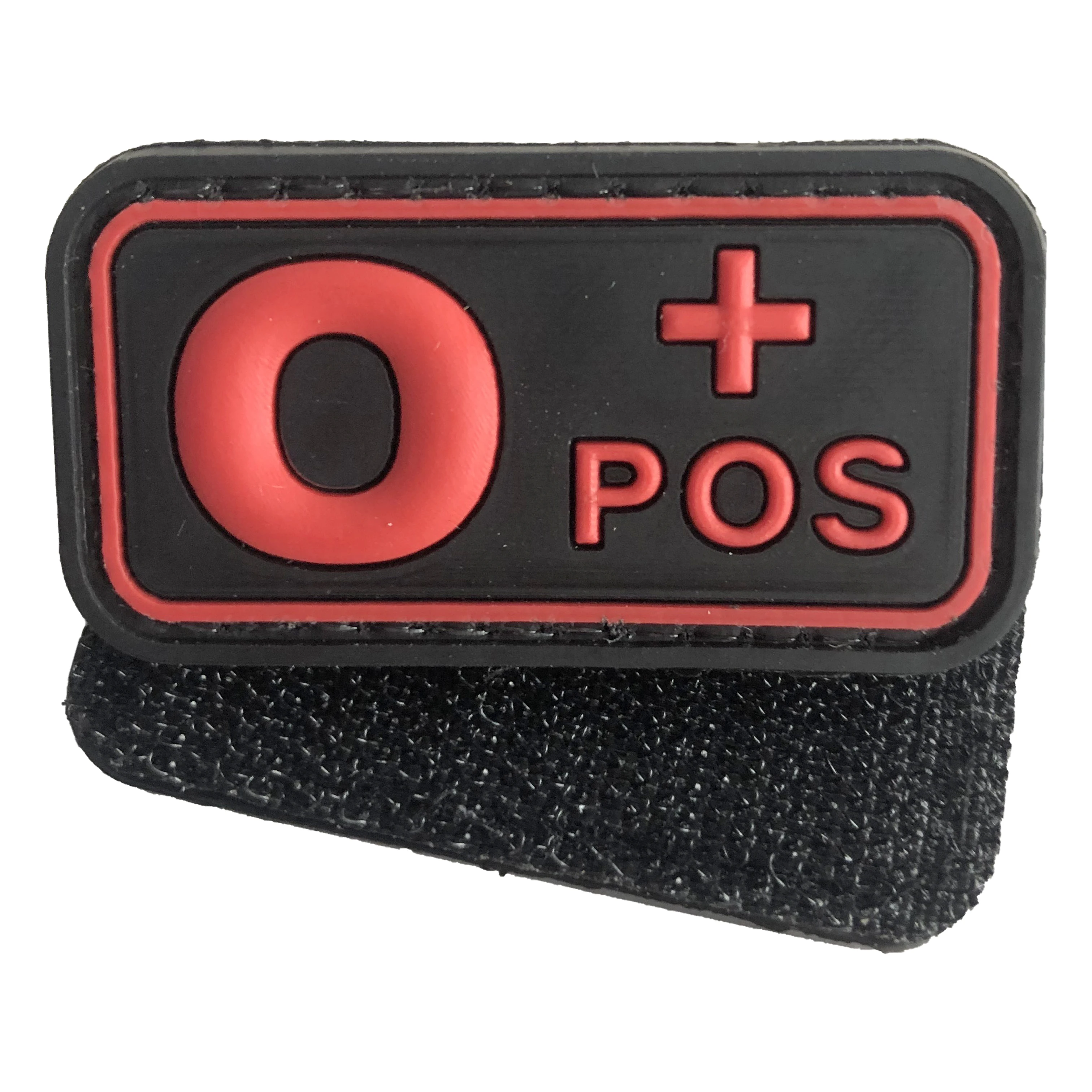 Patch Tactique PVC OPOS Blood Type NKDA – 3D, 10x4 Cm, à Fixer Sur Uniforme Ou Gilet, Souple Et Résistant !