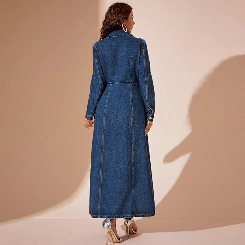 Blue Jeans Long Denim Dress With Butterfly Sleeves & Buttons Womens Midi Denim Dress| Min Order 3 ct Blue Jeans Long Denim Dress With Butterfly Sleeves & Buttons Womens Midi Denim Dress| Min Order 3 ct