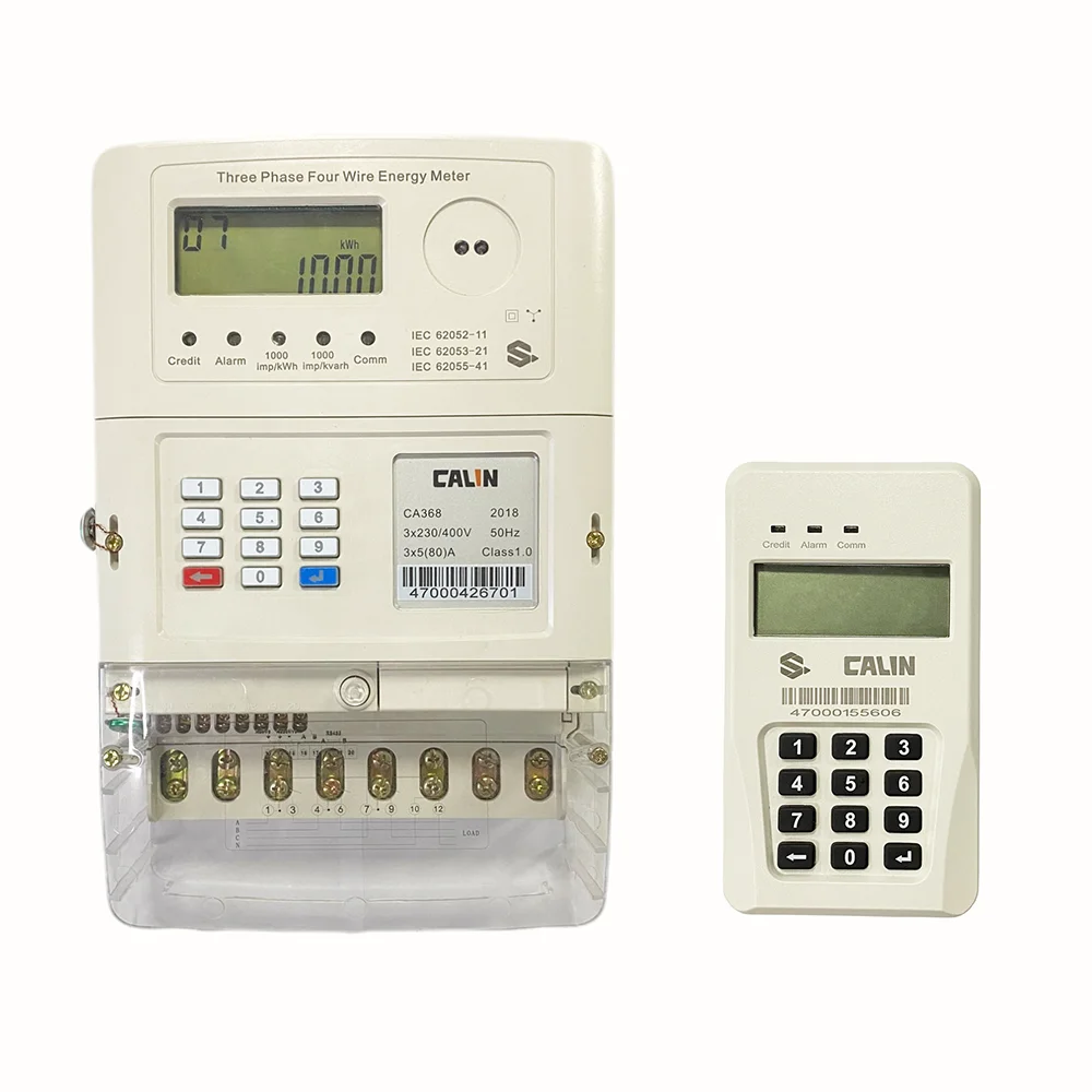 New Type Multifunctional Smart Three Phase Split Electricity Energy Meter With Sts Optical Prepaid Postpaid