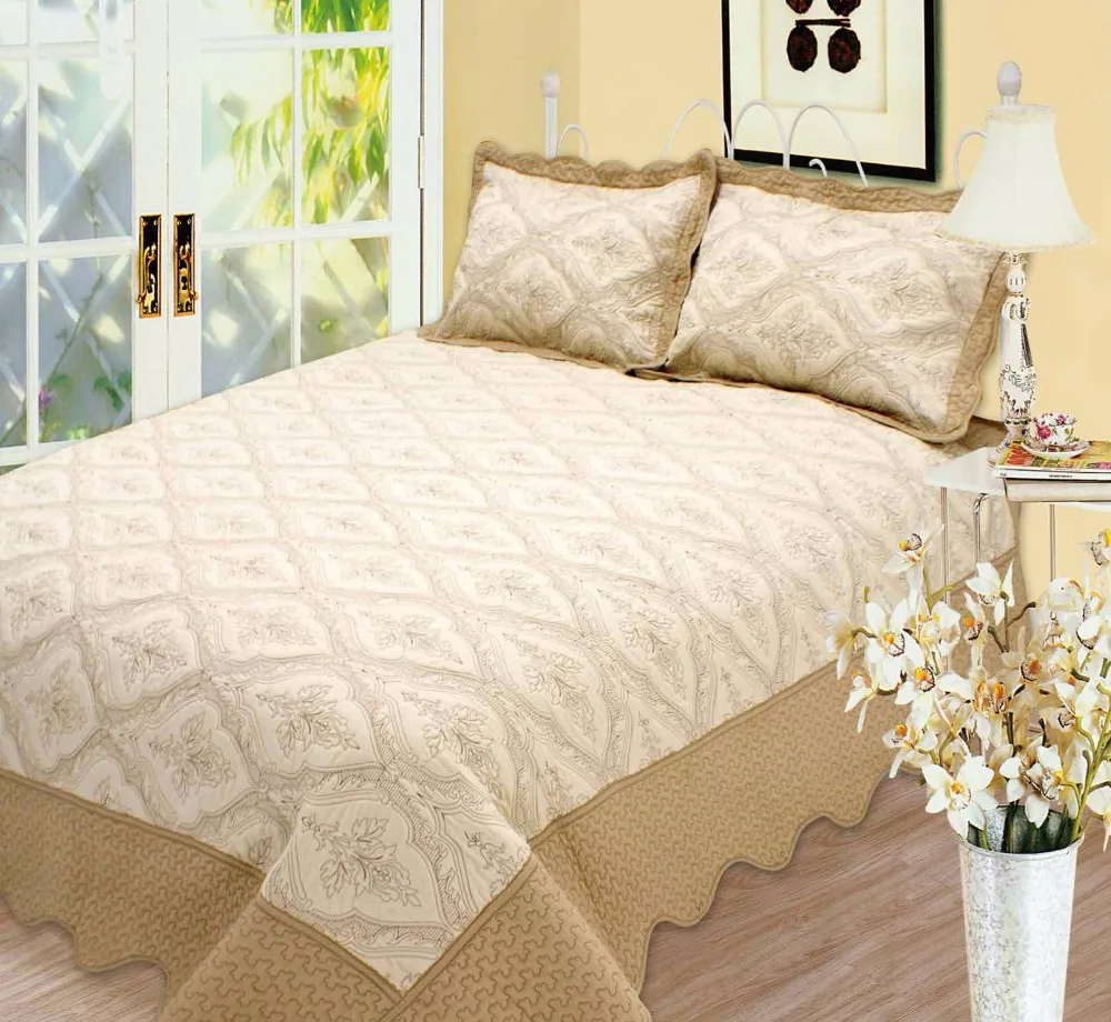 Стеганые Пододеяльники в Корейском стиле сделанные на заказ из китайского шелка высококачественное одеяло 3 предметов для кровати большого