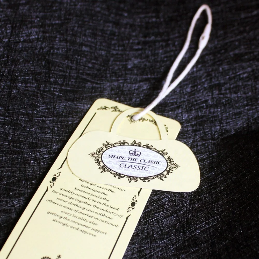 Пользовательская пластиковая подвесная бирка замок на шнурке эластичная петля уплотнение для одежды мешка бирки открытки одежда своими руками