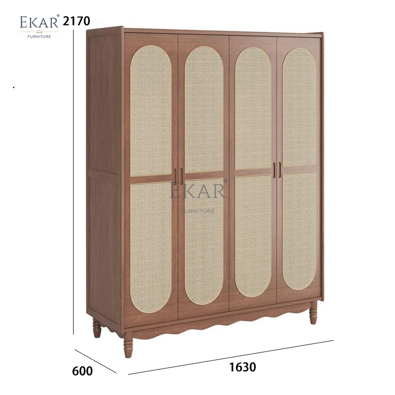 product new design modern cherry wood bedroom furniture wardrobe storage cabinet-68