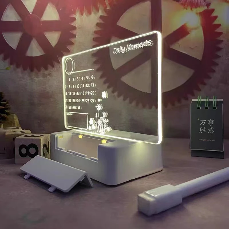 Acrylic Creative Note Board Creative Led Night Light Lamp Usb Message