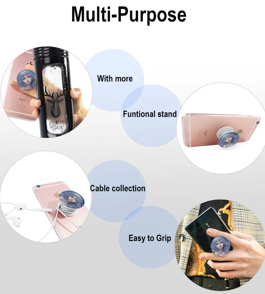 Mobile Phone Accessories Plastic Fold Sublimation Popings Socket Up ...