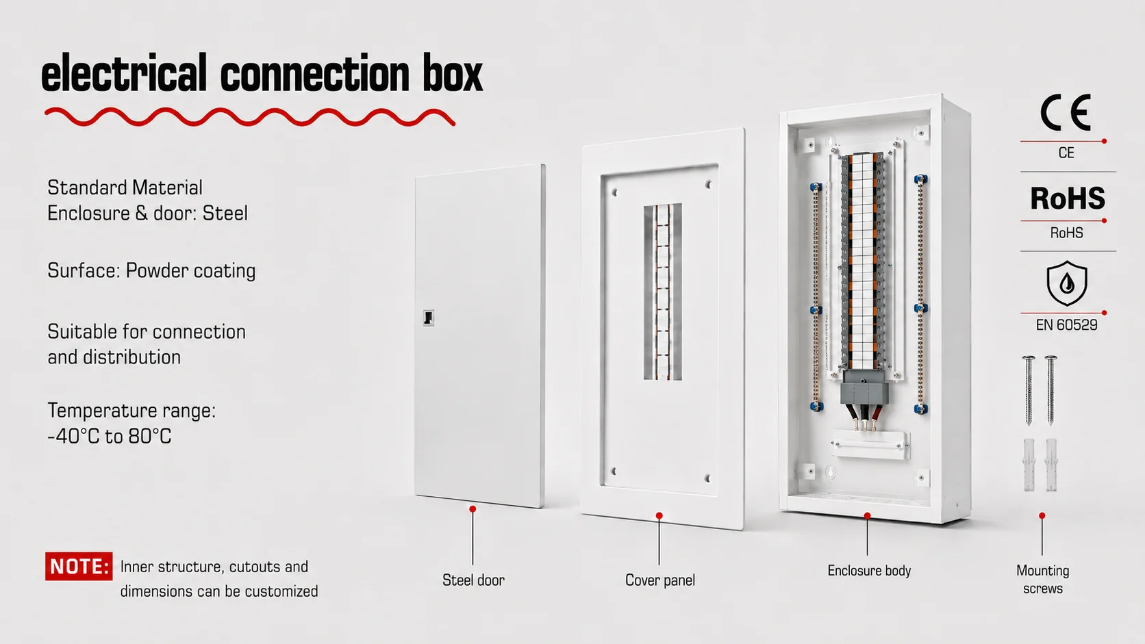 bus bar distribution panel technical specifications and dimensional drawings