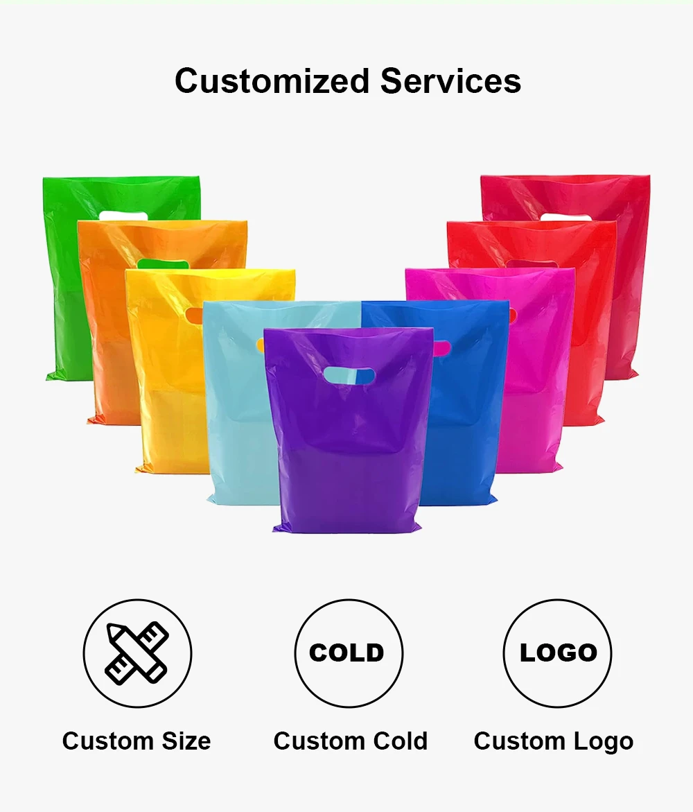 Ecofriendly Thickness Retail Thank You Big Shopping Bag Pe Die Cut