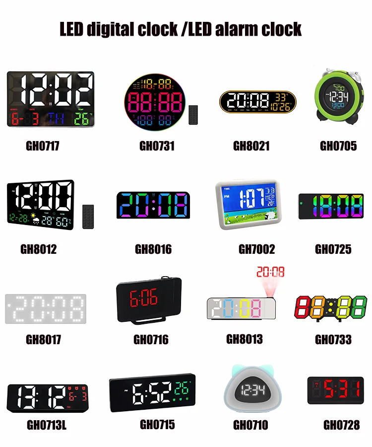 Custom Digital Electric Clock Calendar With Date Time Alarm Clock With ...